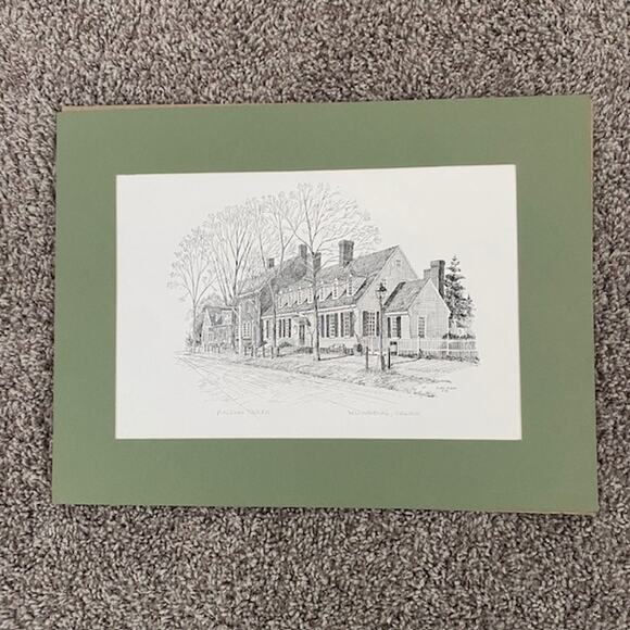 Vintage Clark M. Goff Raleigh Tavern Williamsburg, Virginia '73 Matted Print - Picture 12 of 12